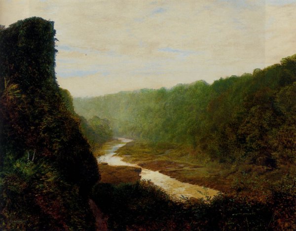 Landscape with a winding river