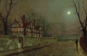 A Cheshire Road By Moonlight