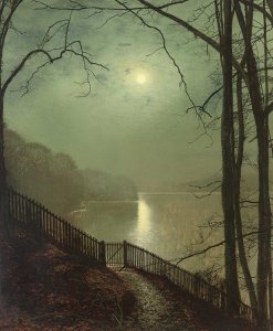 Moonlight on the Lake, Roundhay Park, Leeds