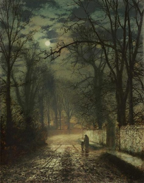 A moonlit lane